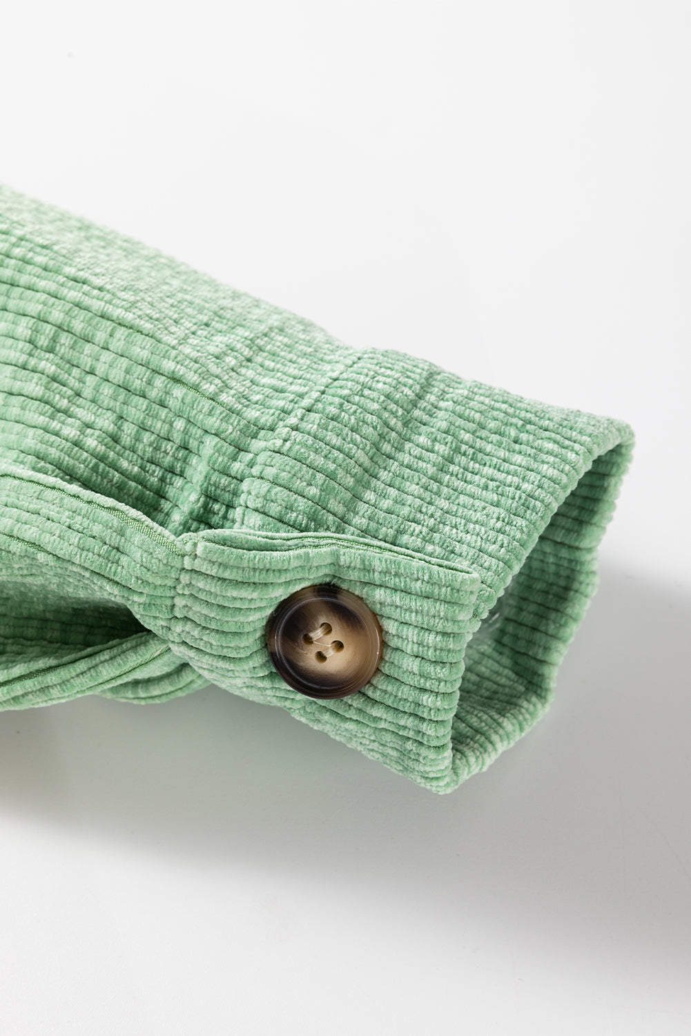 Soft Sage Button Up Textured Shacket