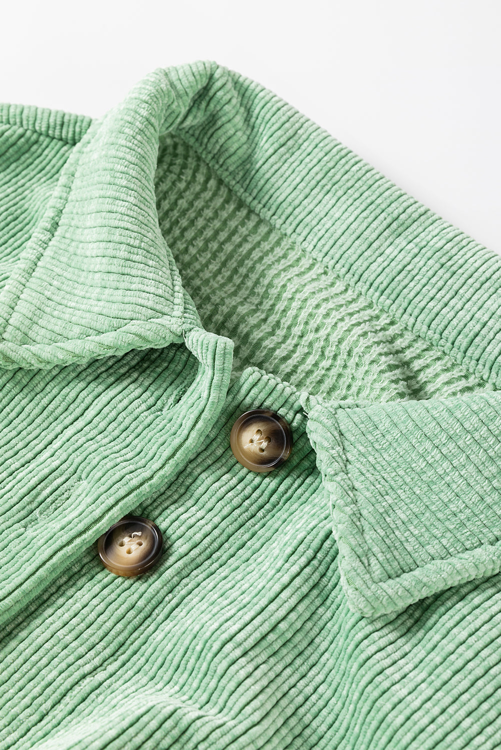 Soft Sage Button Up Textured Shacket