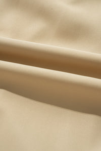 Light Khaki Lapel Collar Trench Coat