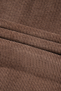 Corduroy Textured Double Chest Pocket Button Up Shacket