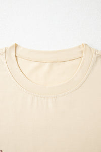 Plus Size Tan Western Burro Cactus Crew Neck Graphic Tee