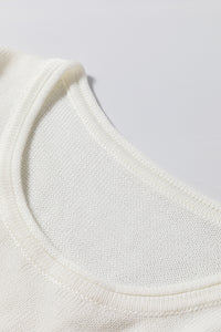 White COFFEE BEACH REPEAT Graphic Knit Sweater