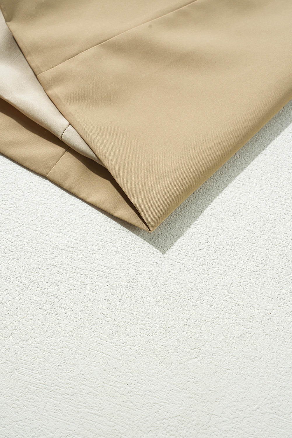 Light Khaki Lapel Collar Trench Coat