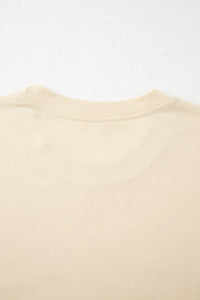 Plus Size Tan Western Burro Cactus Crew Neck Graphic Tee