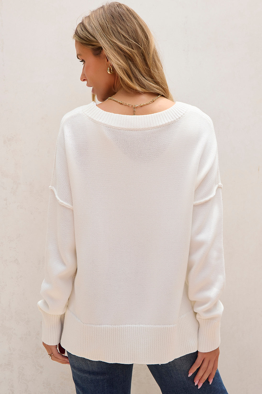 White American Flag Cable Knit Sweater