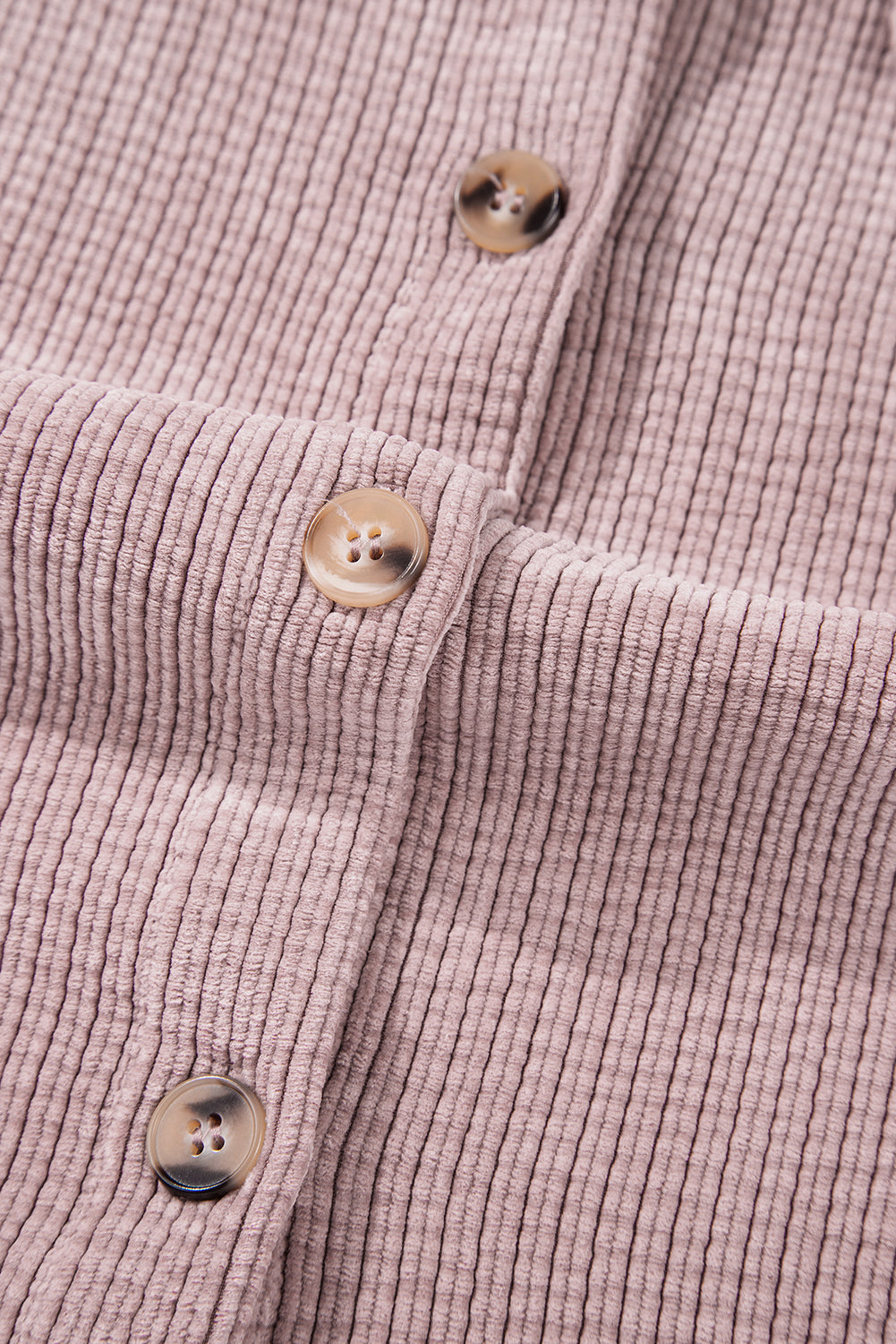 Corduroy Textured Double Chest Pocket Button Up Shacket