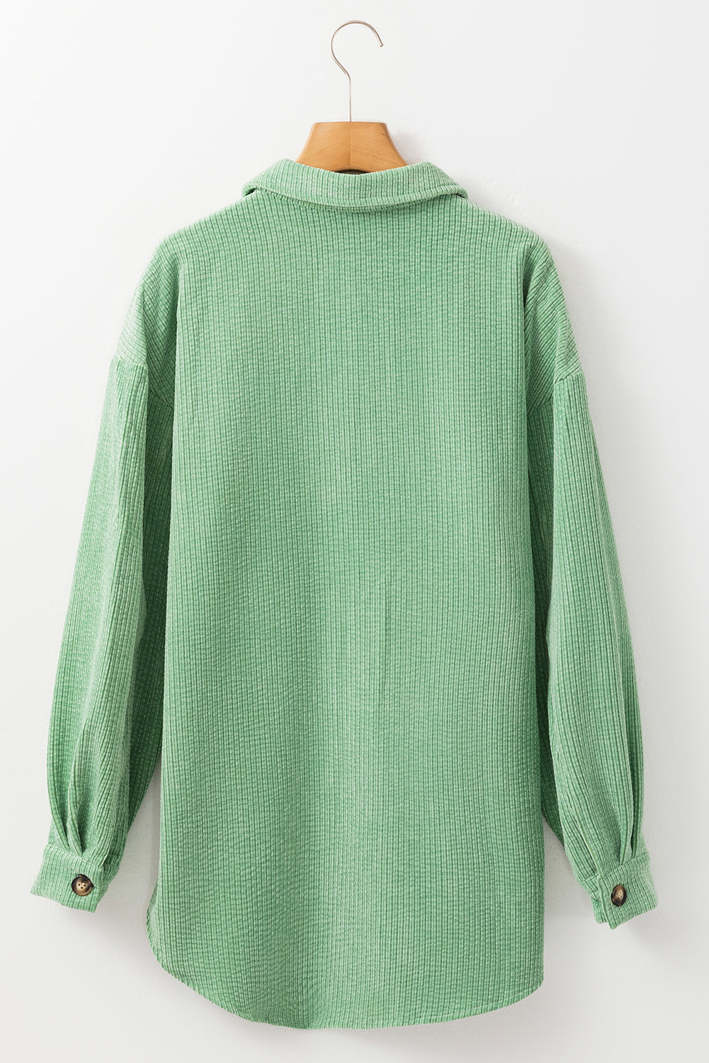 Soft Sage Button Up Textured Shacket