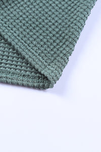 Sage Green Long Sleeve Waffle Knit Shirt