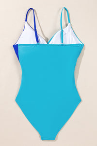 Pink and Black Crossover Cutout One Piece Padded Swimsuit