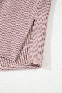 Corduroy Textured Double Chest Pocket Button Up Shacket