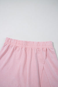 Mineral Wash Cotton Sleeveless Top and Skort Set