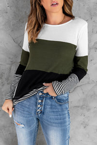 Forest Green Color-Block Thermal Long-sleeve Shirt