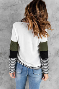 Forest Green Color-Block Thermal Long-sleeve Shirt