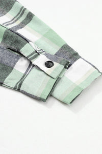 Sage Plaid Button Up Shirt