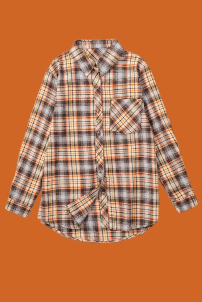Fall Harvest Plaid Button Up Shirt