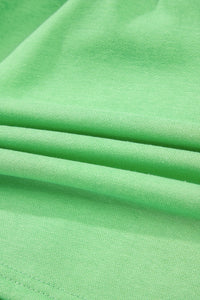 Spring Green Fleece Knit Mini Skort with Pockets