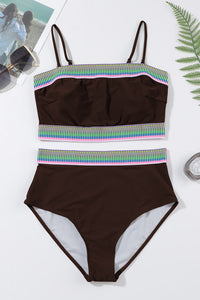 Convertible Strap Bikini Tube Top and Bottom 2-Pc. Swimsuit in Brown or Pink