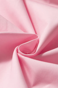 Pink Tiered Heart Trim Square Neck Flutter Sleeve Tank