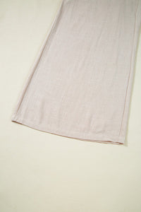 Beige Smocked Waist Wide Leg Plus Size Pants