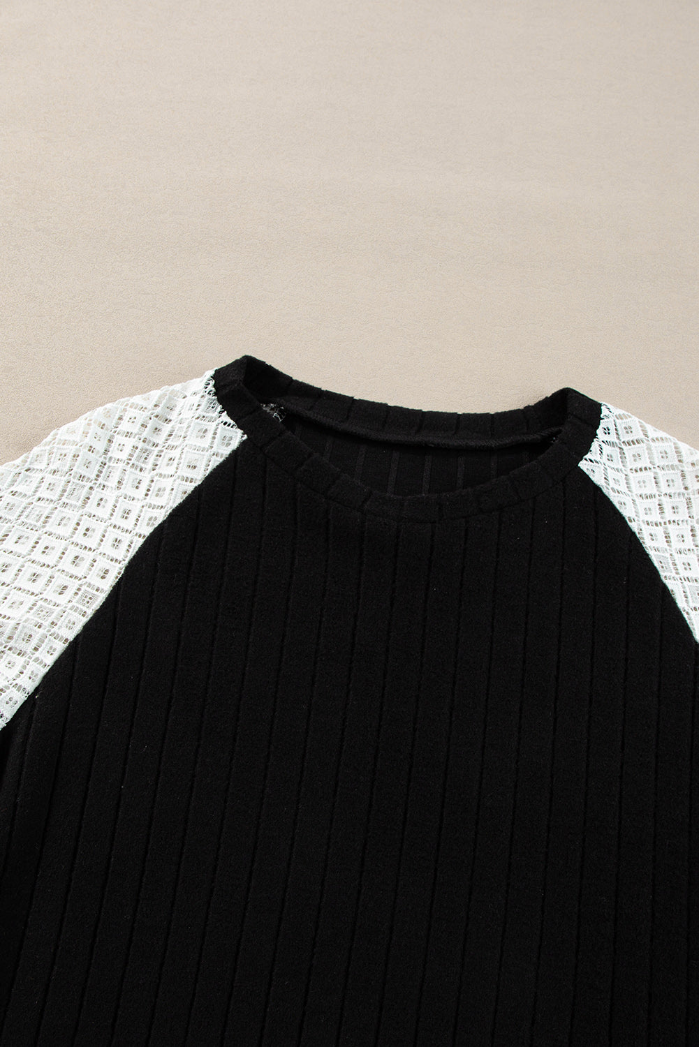 Black Floral Color Block Long Sleeve Textured Shirt
