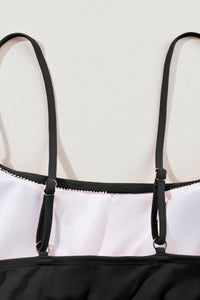 Multi-Color Striped Elastic Band Bikini 2-Pc Set