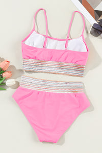 Multi-Color Striped Elastic Band Bikini 2-Pc Set