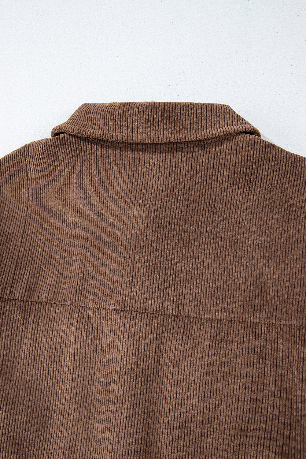 Corduroy Textured Double Chest Pocket Button Up Shacket