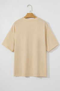 Plus Size Tan Western Burro Cactus Crew Neck Graphic Tee