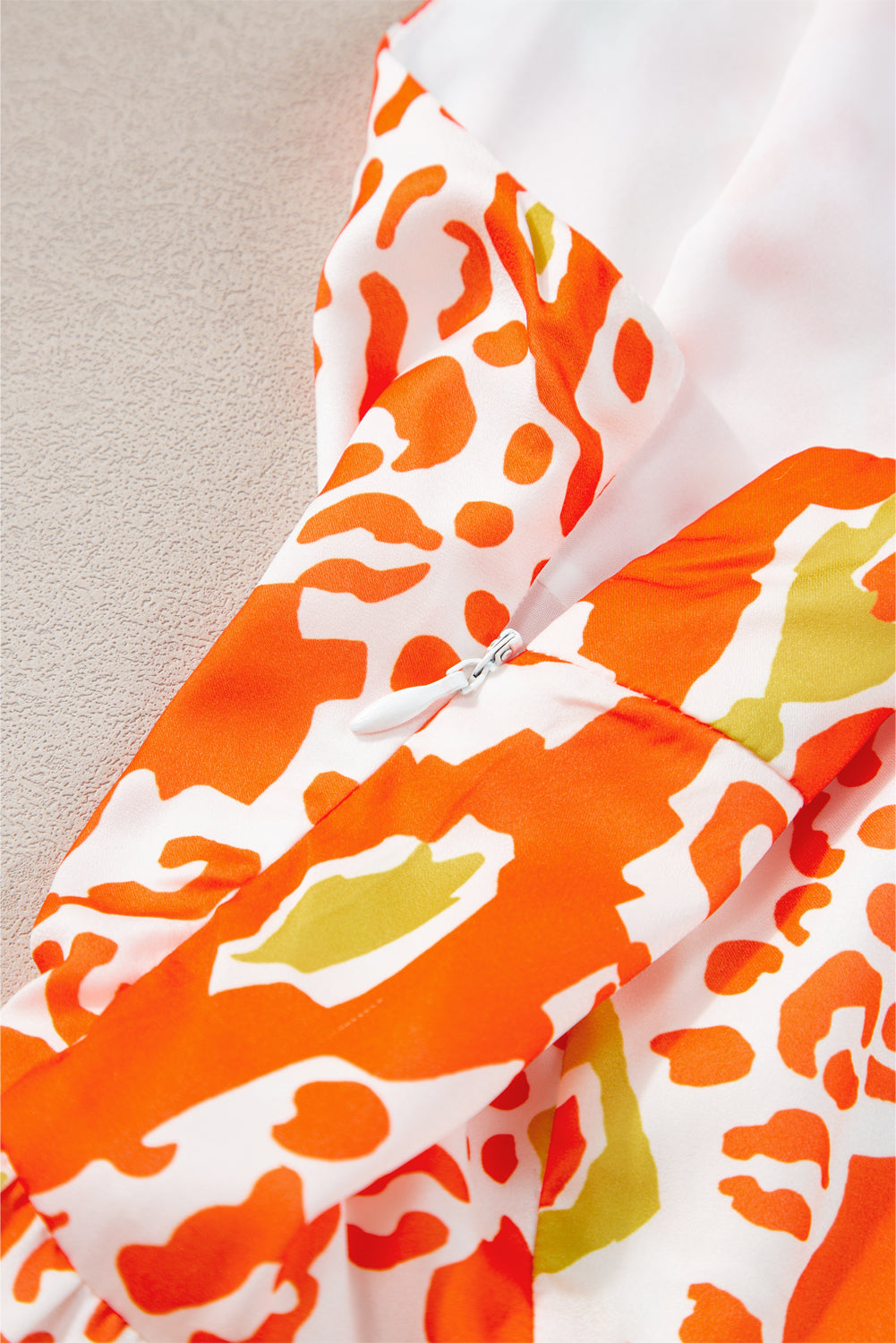 Orange Pink Yellow Floral Tiered Color-block Maxi Sun Dress