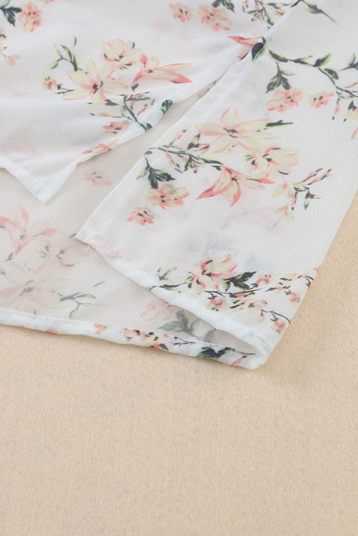 Peach Floral Kimono