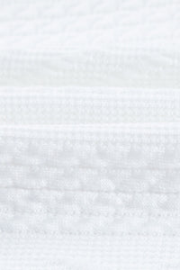 White Textured Knit Peplum Sweater Tank