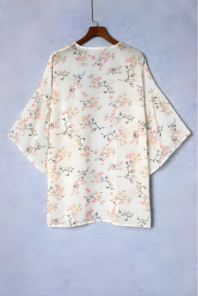 Peach Floral Kimono