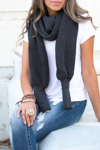 Charcoal Knit Sweater Scarf  This sweater scarf can be worn in so many ways!! 