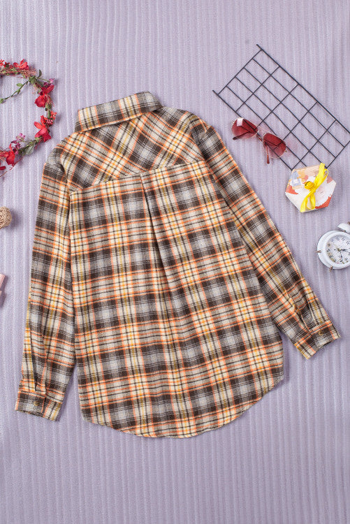 Fall Harvest Plaid Button Up Shirt