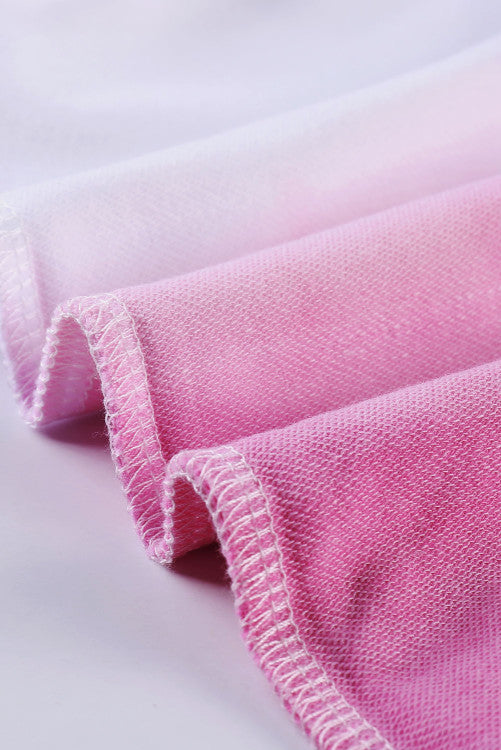 White and Pink Gradient Hoodie