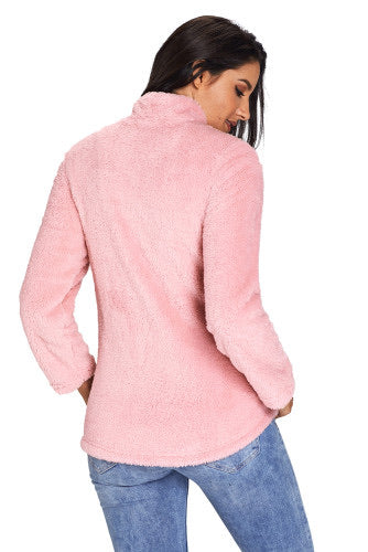 This gorgeous Zipped Pullover Fleece Outfit is such a must-have for fall and winter! We are in love with the amazingly soft and fuzzy outer material! This quarter zip pullover has pockets on each side, a faux leather zipper pull detail, and a chic rounded hemline for a stylish combination! And the interior lining feels almost as amazing as the outside! You'll love snuggling up in this gorgeous pullover all season long!  RUNS TRUE TO SIZE