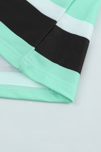 Mint Black Striped Lightweight Hoodie