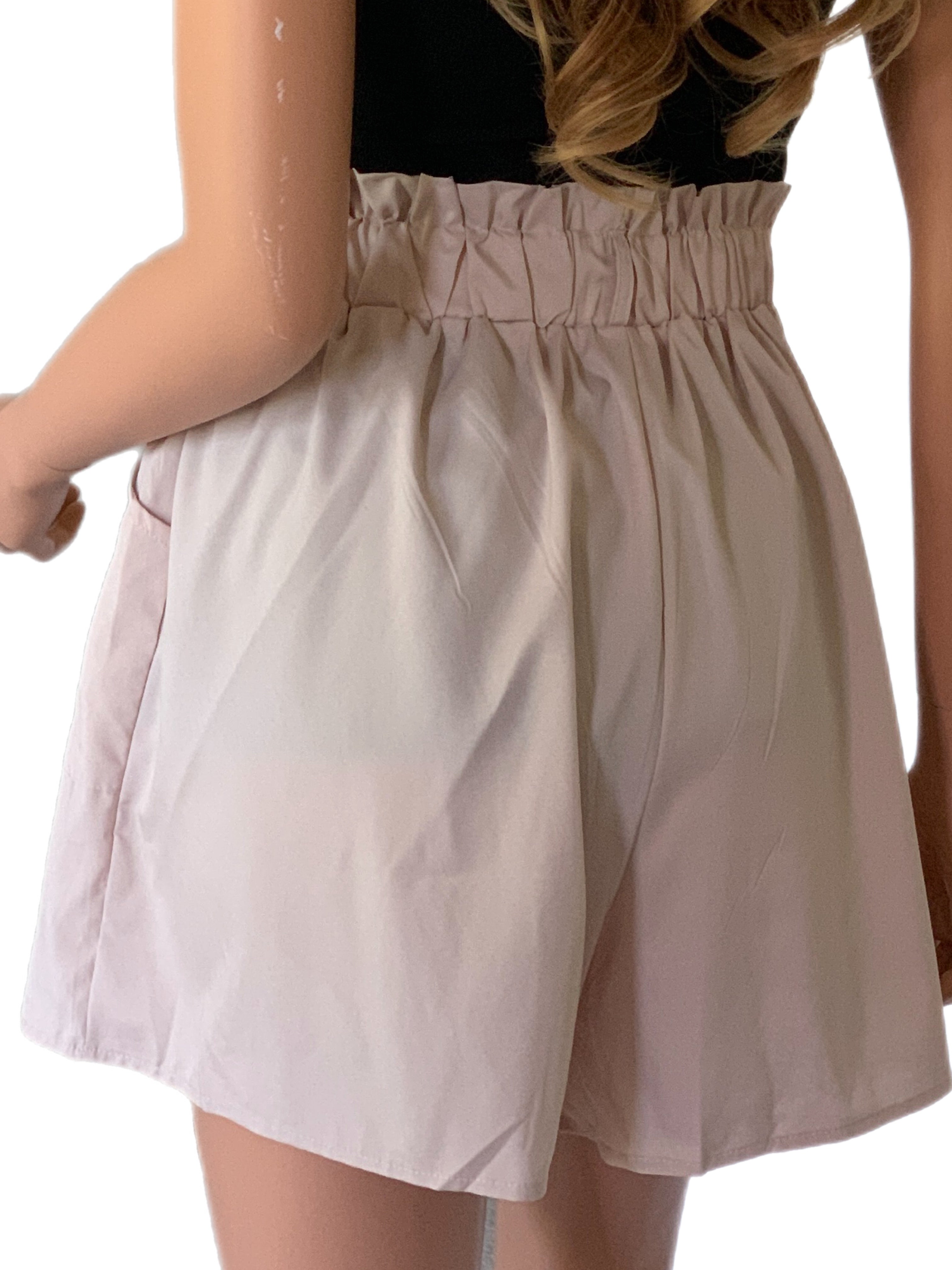 Blush Champagne Paper Bag Shorts