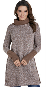 Brown Cowl Neck Tunic Sweater  Nice Quality  True to size 