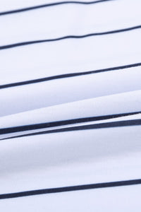 White Black Striped Camo Pocket Tee