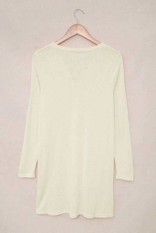 Buttercream Long Button Down Knit Cardigan