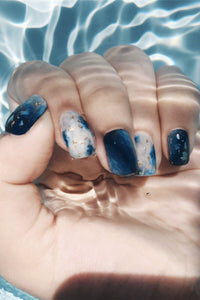 Ocean Navy Acrylic Nail Set