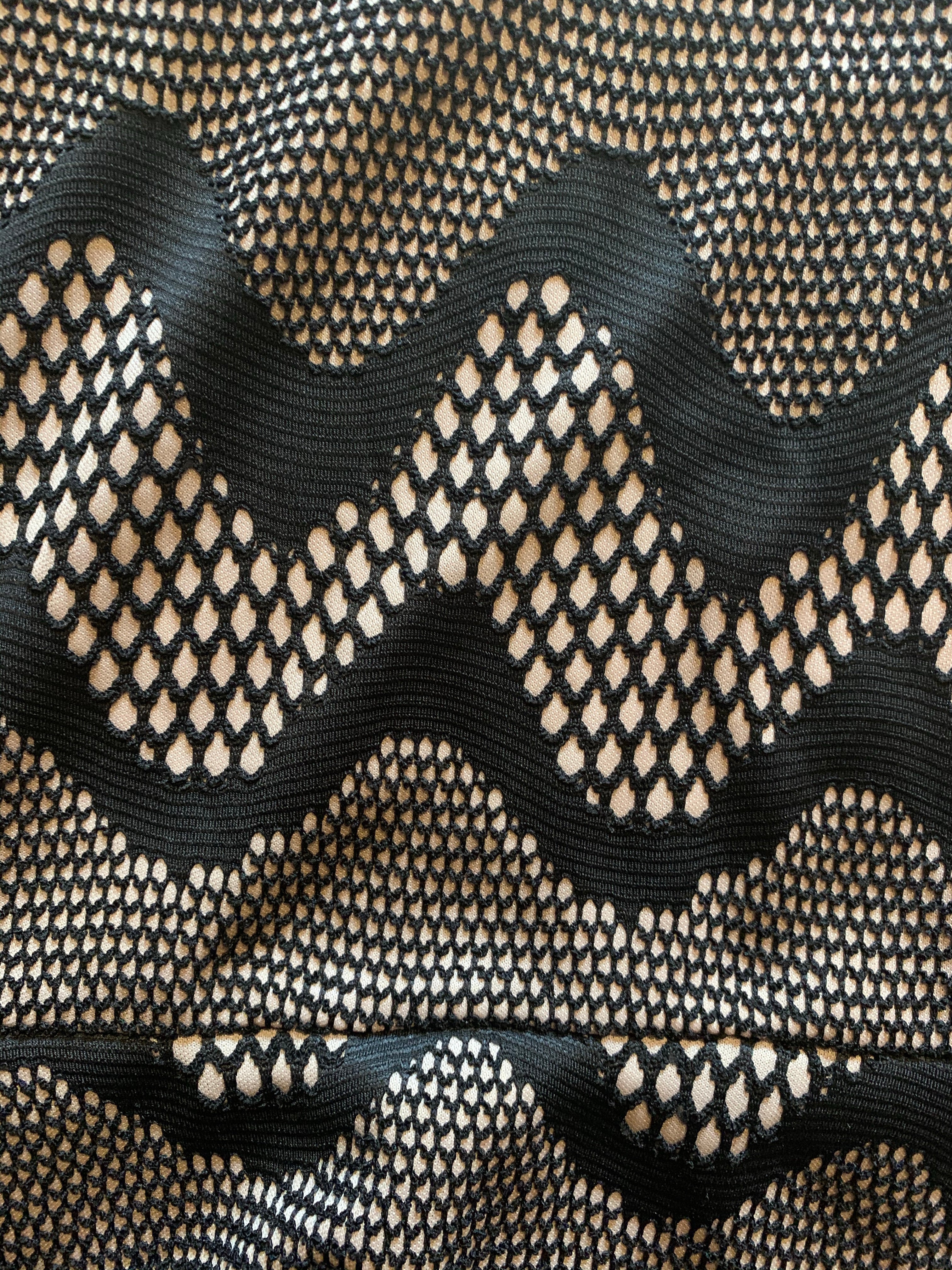 Black and Charcoal Rounded Chevron Tank Dress