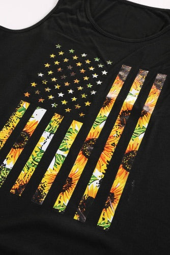 Black Sunflower Flag Tank