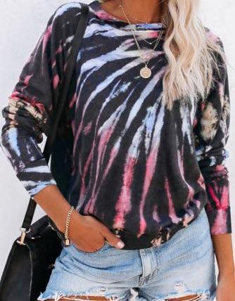 Black Pastel Splash Knit Pullover