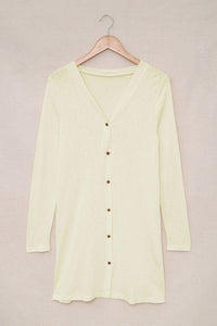 Buttercream Long Button Down Knit Cardigan
