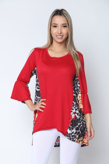 This poly knit tunic is so beautifully made. It can be paired with so many bottoms. Is stretchy and is so figure flattering!  Made in the USA!  
