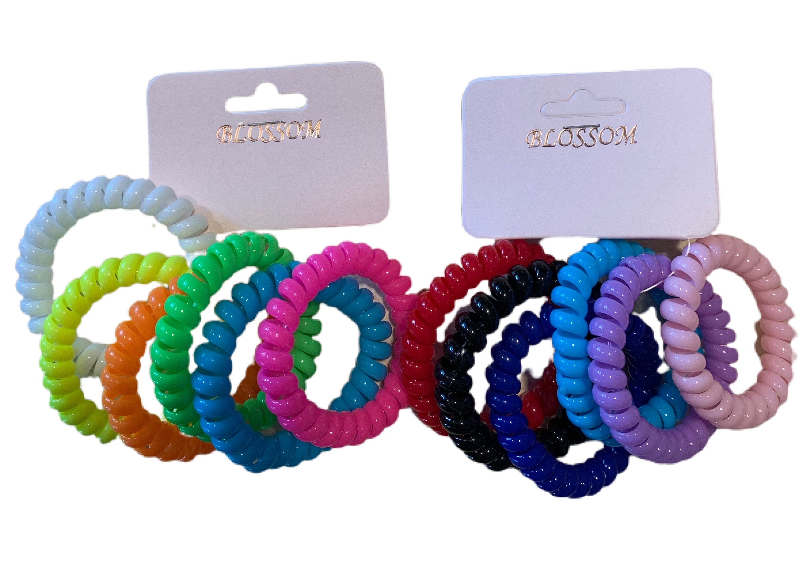 Multi Color 2Pk Spiral Hair Ties