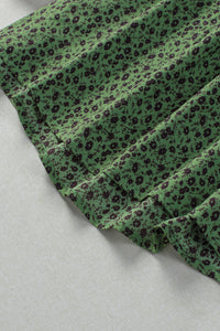 Green Mini Floral Smocked Flowy Tank