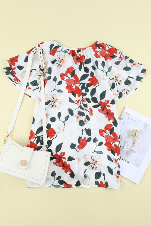 Sienna Floral Button Up Short Sleeve Blouse